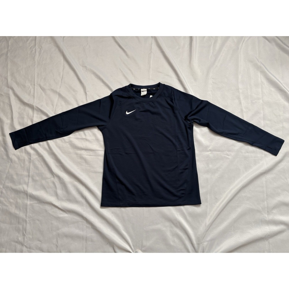 NEW Nike Dri-FIT Warmups Practice Long Sleeve Top Navy DC9106-419 Women's Medium - Picture 2 of 9